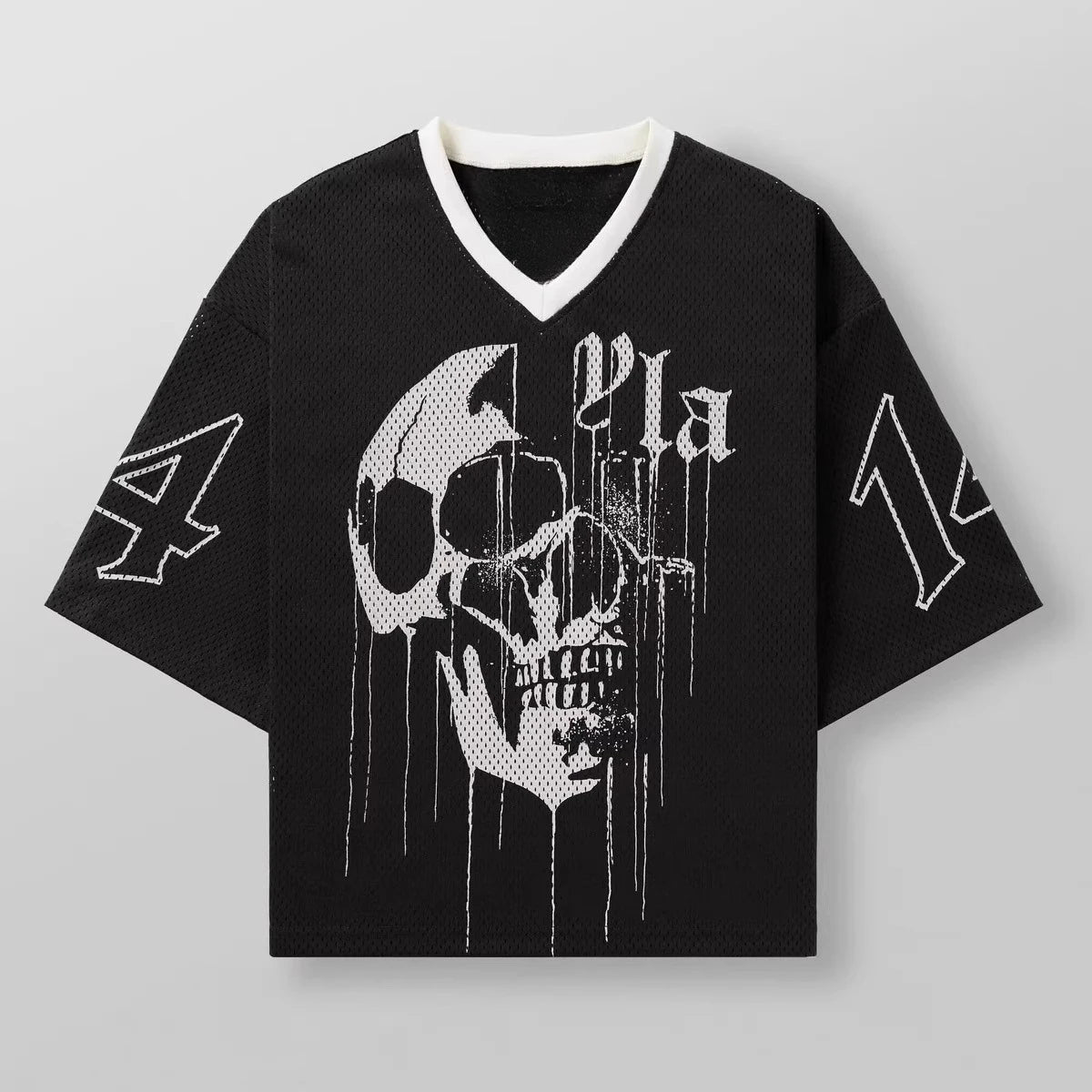 American Trendy Brand YOUNGLA Skull 3D Printed Sports T-shirt European and American Fitness Running Breathable Short-sleeved Top