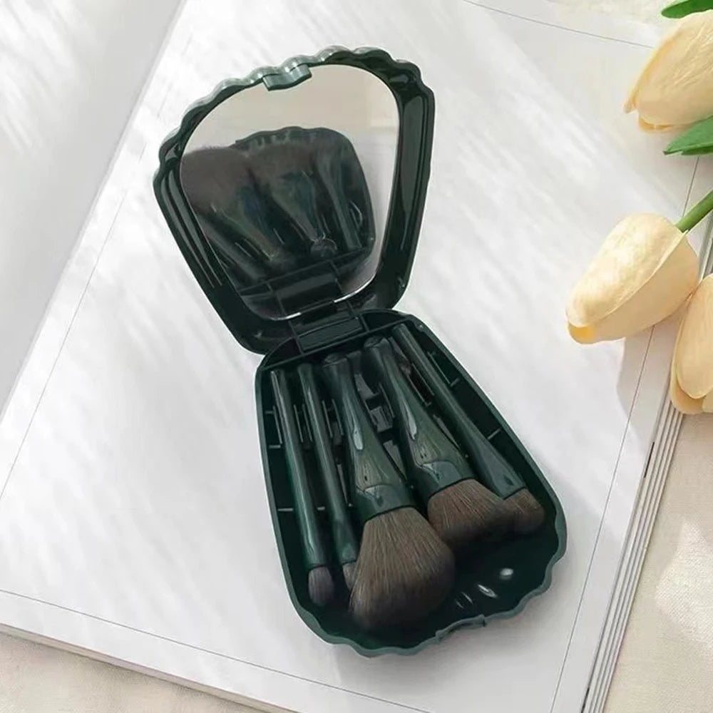 5PCS Makeup Brush Makeup Set Foundation Make-Up Brush Eye Shadow Brush Makeup Brush Set Travel Portable With Mirror Beauty Tool