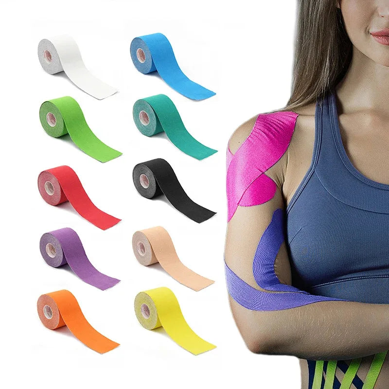 1/3pcs Sports Physiological Tape, Muscle Bandage, Sports Cotton, Elastic Adhesive, Strain Tape, Knee Muscle Pain Relief Patch