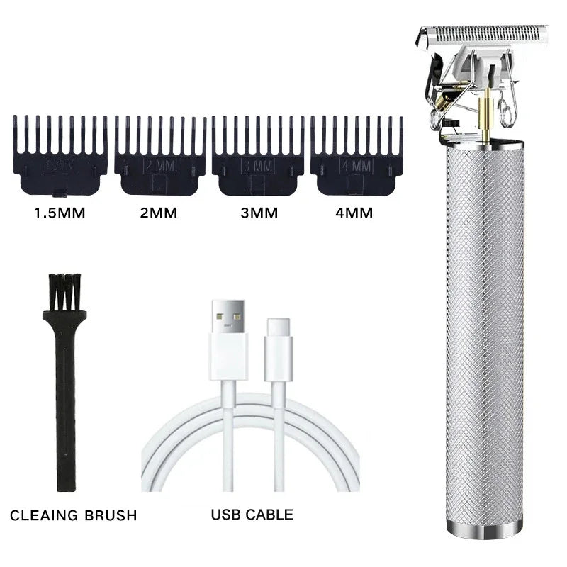 2025 New Vintage Electric Hair Trimmer for Men - Portable USB Fast Charging Precision Cutting Hairdressing Clipper Grooming Kit