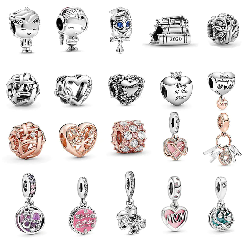 S925 Silver Pandora Mother's Day DIY Bead Accessories