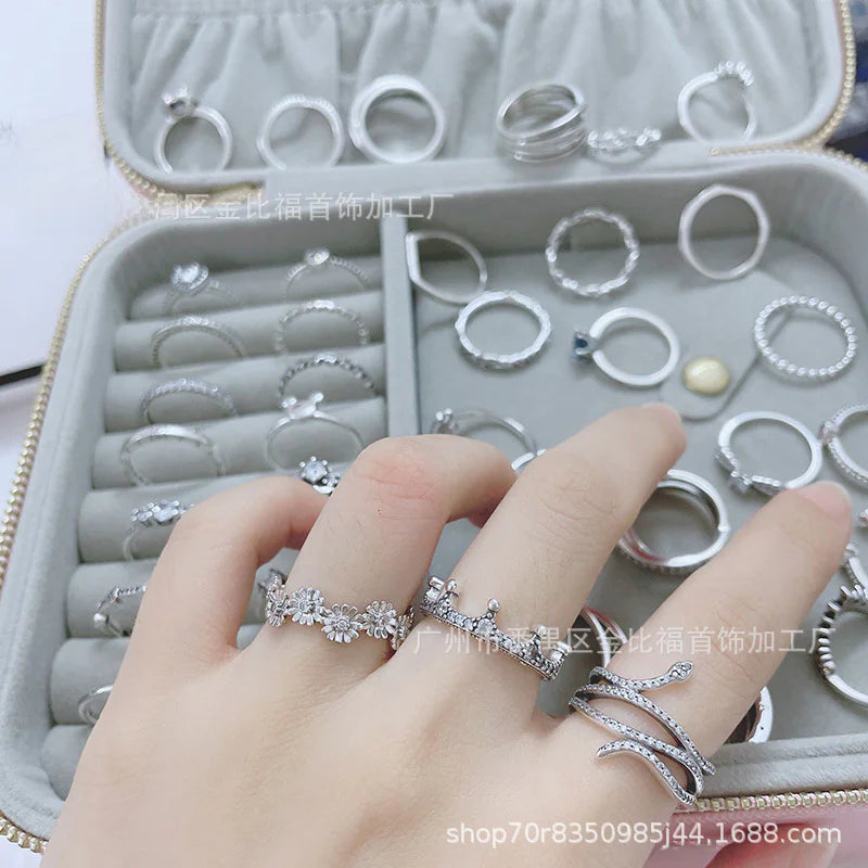 Pandora S925 Pink Diamond Heart Rose Gold Ring