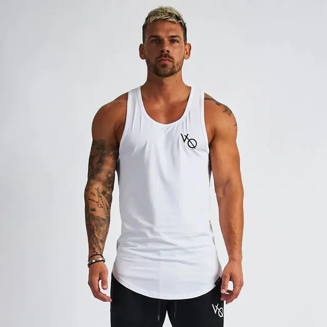Men's Cotton Sleeveless Gym Fitness Training Vest