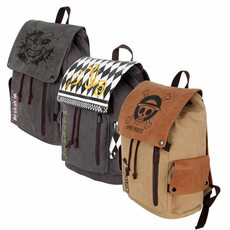 Anime Canvas Backpack - Attack on Titan, Tokyo Revengers, One Piece