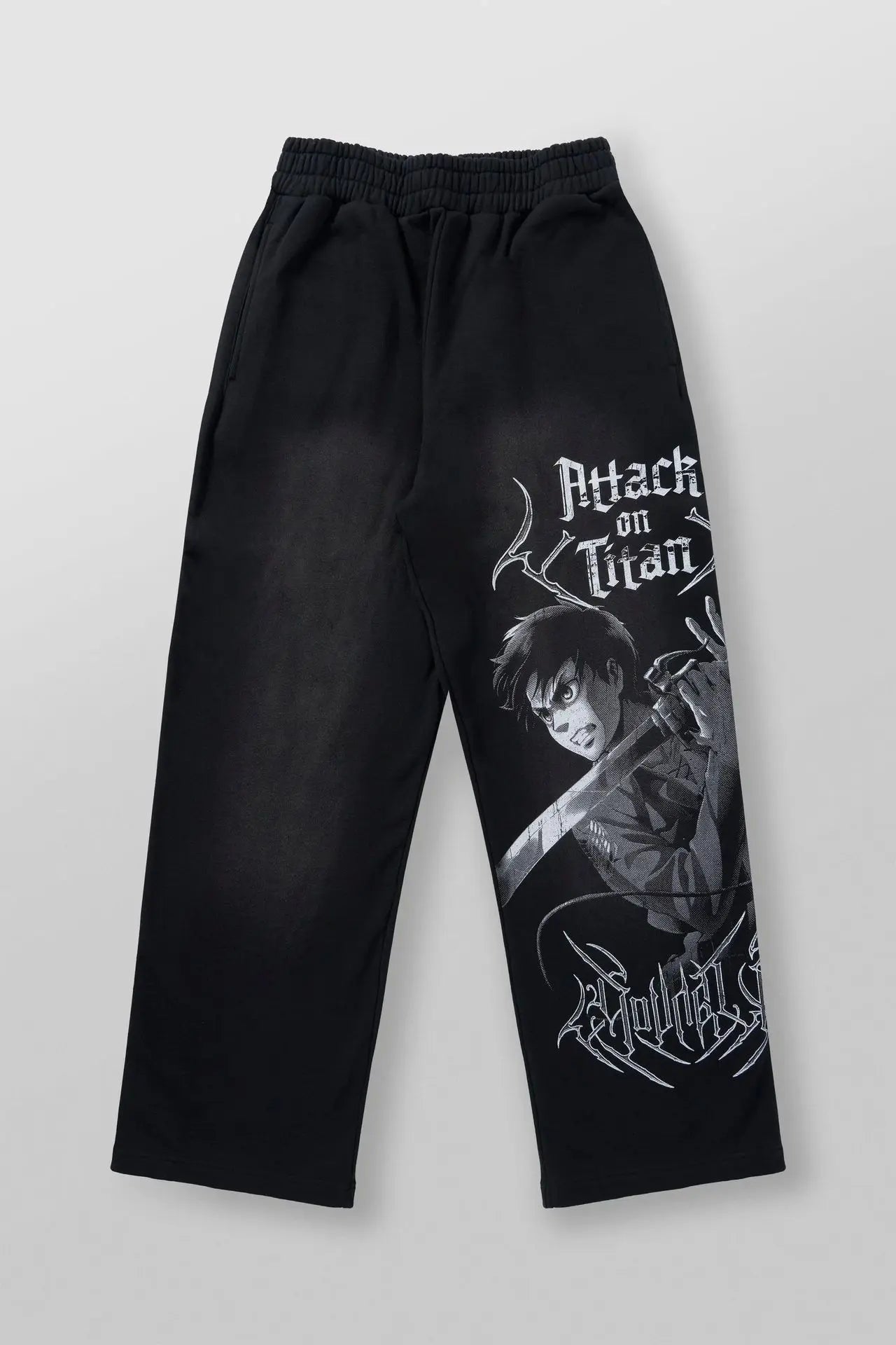 American YouNGLA joint anime Attack on Titan, slow runner cotton looped printed wide leg pants