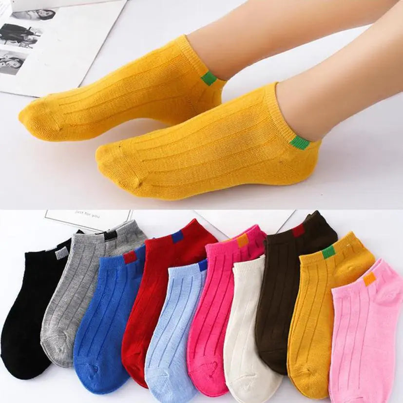 Candy Color Short Socks (Ankle Socks)