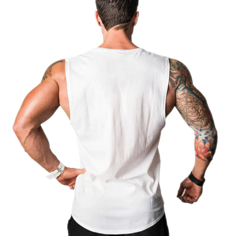 Men's Cotton Vest for Breathable Gym Exercise